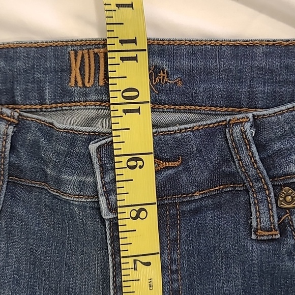 Kut from the Kloth Jeans Women's sz 2 Mid Rise Straight Leg Denim Jeans - Picture 10 of 11